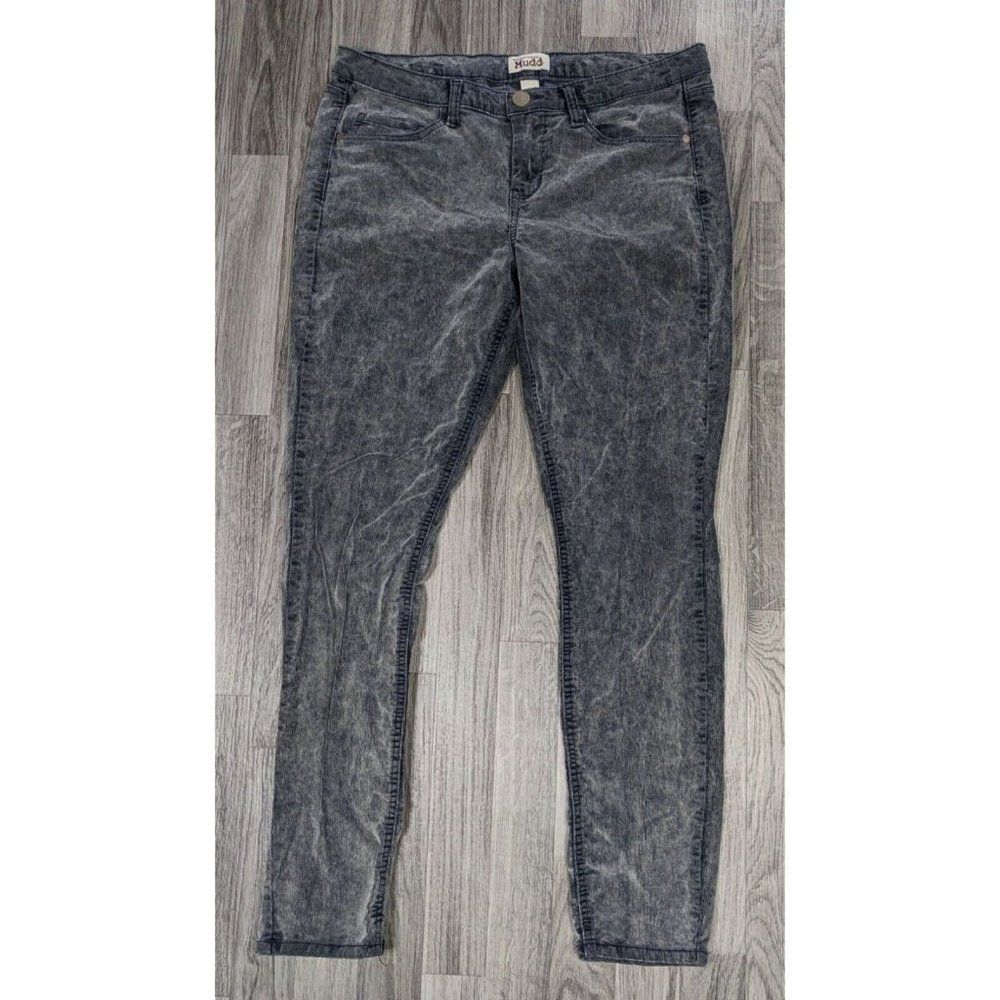 (3/$35) Mudd Size 15 Straight Leg‎ Embroidered Pockets Grey Blue Corduroy Pants